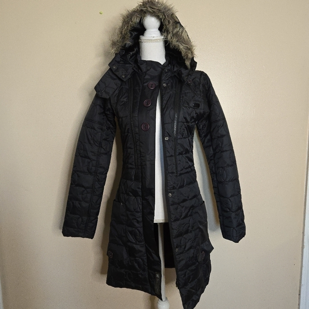 DC Puffer Parka with Detachable Fur Hood
